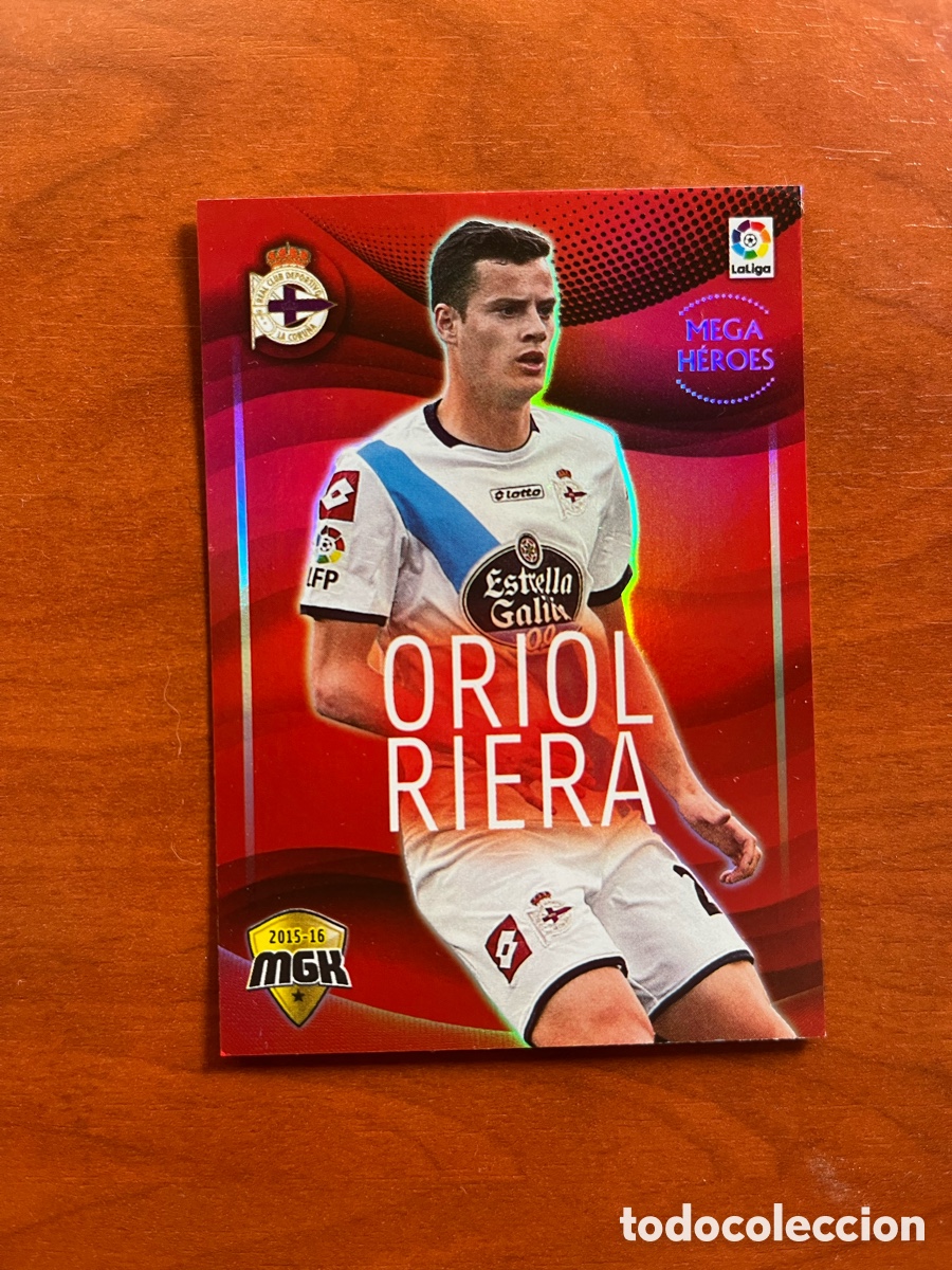 Football Stickers: ORIOL RIERA 161 MEGA HEROES (DEPORTIVO CORU&Ntilde;A) PANINI MEGACRACKS 2015-2016 15 16 CROMO