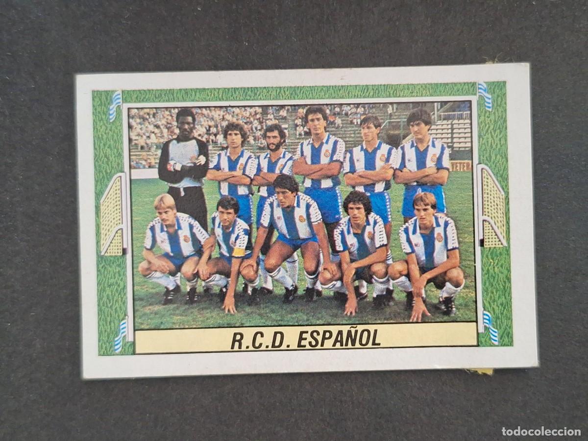 Cromos de f&uacute;tbol: L5 EQUIPO R. C. D. ESPA&Ntilde;OL LIGA ESTE 1984 1985 84 85 DESPEGADO RECUPERADO