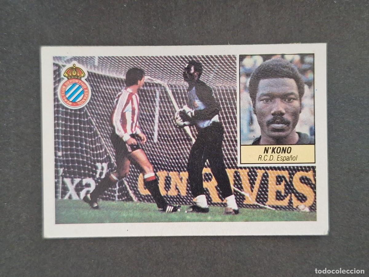 Cromos de f&uacute;tbol: L5 N'KONO R. C. D. ESPA&Ntilde;OL LIGA ESTE 1984 1985 84 85 DESPEGADO RECUPERADO