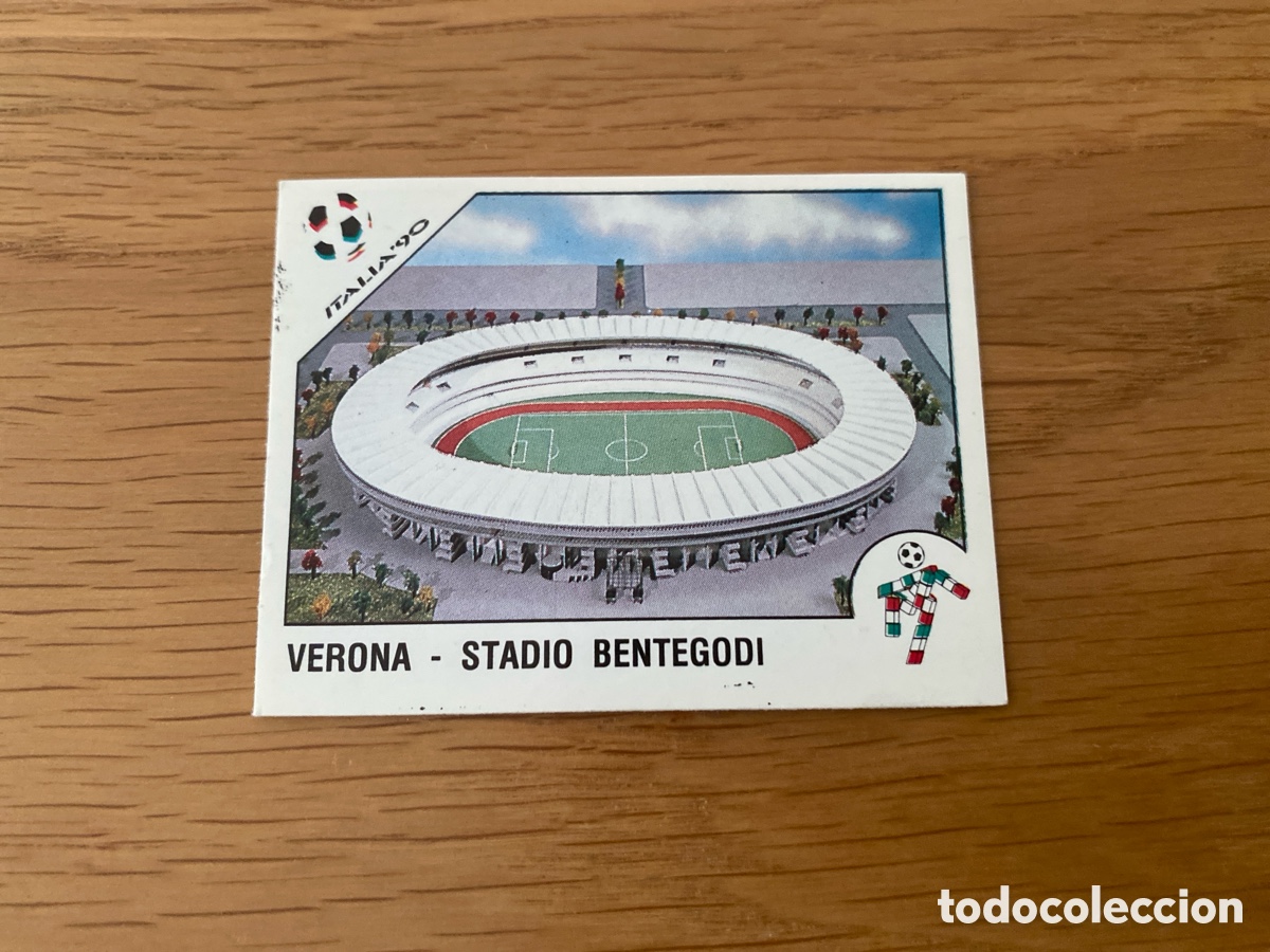 Cromos de f&uacute;tbol: Cromo panini mundial Italia 90 n&uacute;mero 28 Verona Stadio - Stickers album world cup Italy 1990