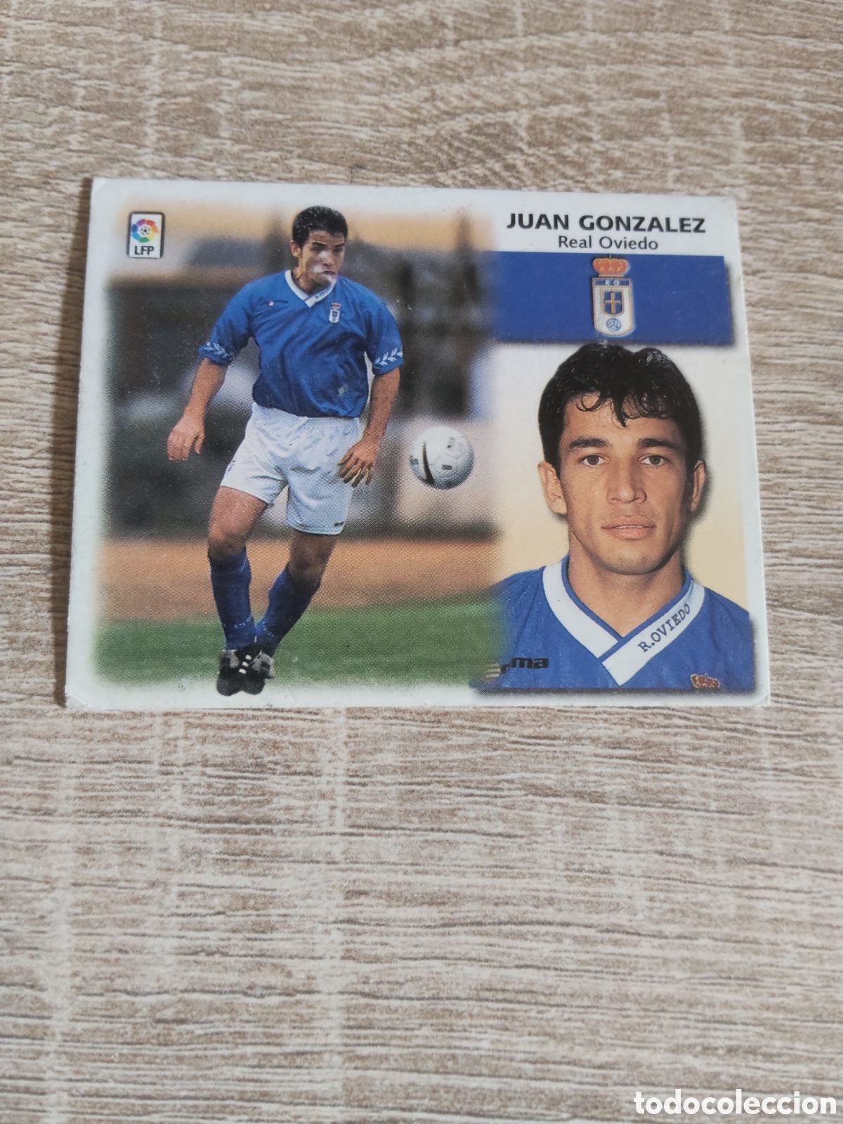Cartes &agrave; collectionner de Football: Juan Gonz&aacute;lez coloca Real Oviedo liga 1999 2000 99 00 ediciones este