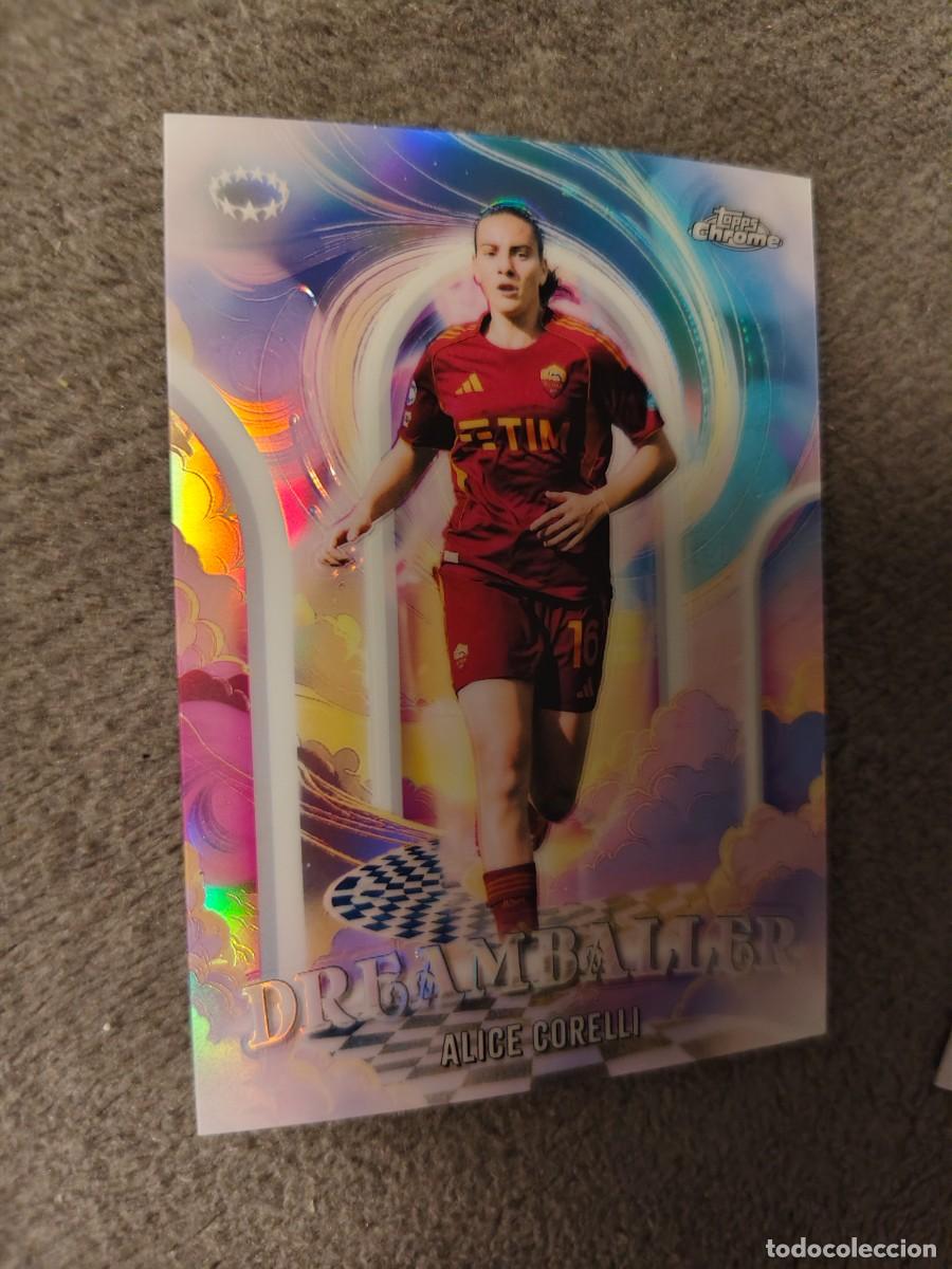 Cromos de f&uacute;tbol: DB-20 UWCL 25 26 CHROME CORELLI AS ROMA DREAMBALLER WOMEN CHAMPIONS LEAGUE TOPPS 2025 2026 AAE