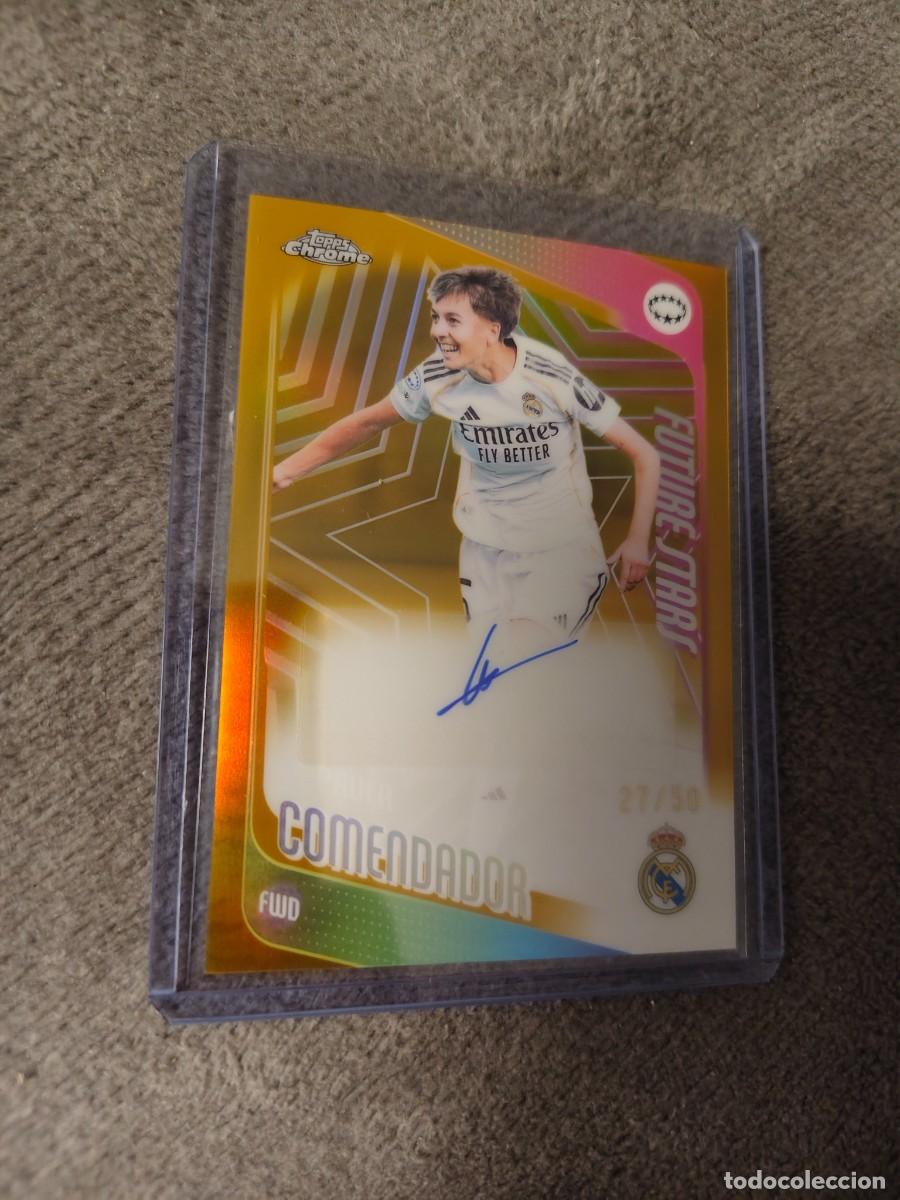 Cromos de f&uacute;tbol: 44 UWCL 25 26 CHROME PAULA COMENDADOR REAL MADRID AUTOGRAFO 50 WOMEN CHAMPIONS LEAGUE 2025 2026 AAE