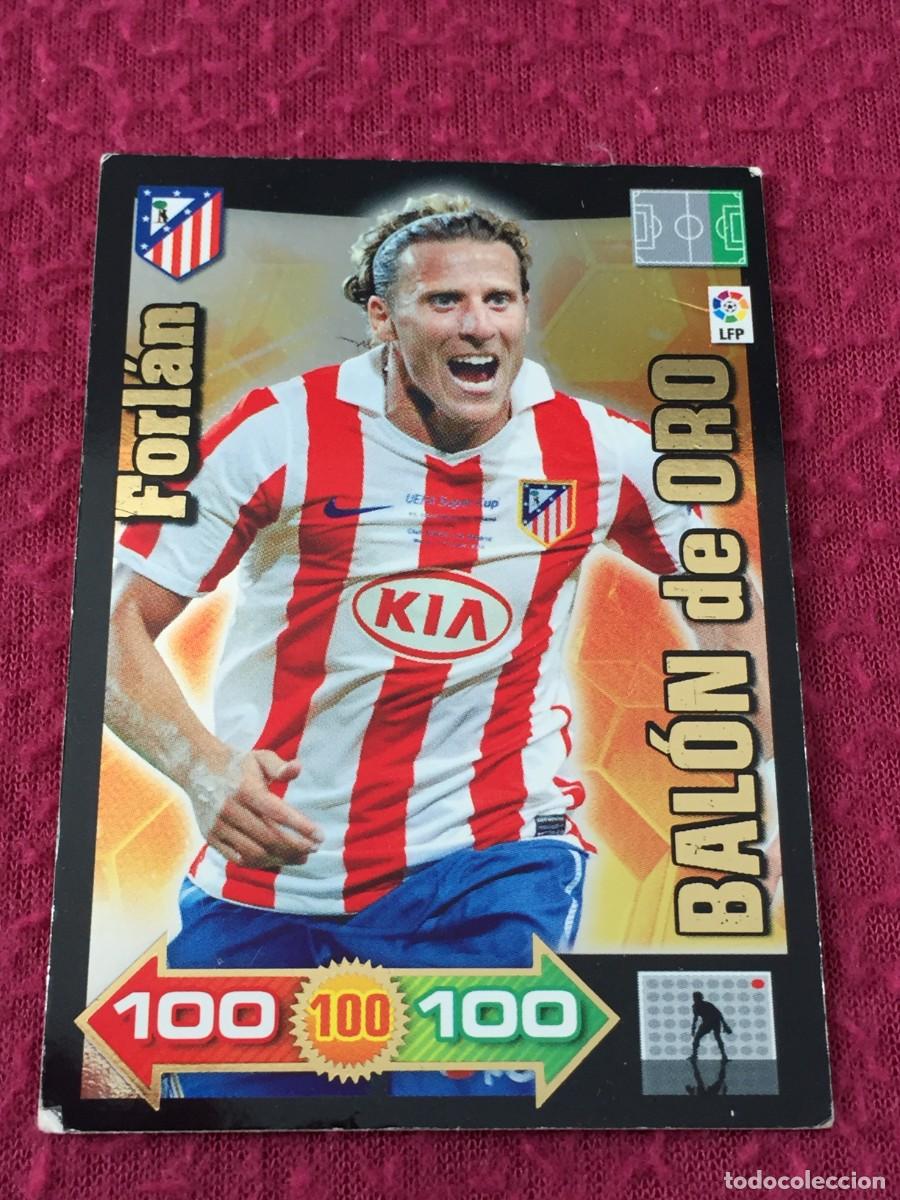 Cromos de f&uacute;tbol: Diego Forlan Atletico de Madrid Panini Adrenalyn La Liga 2010-11 Balon de Oro