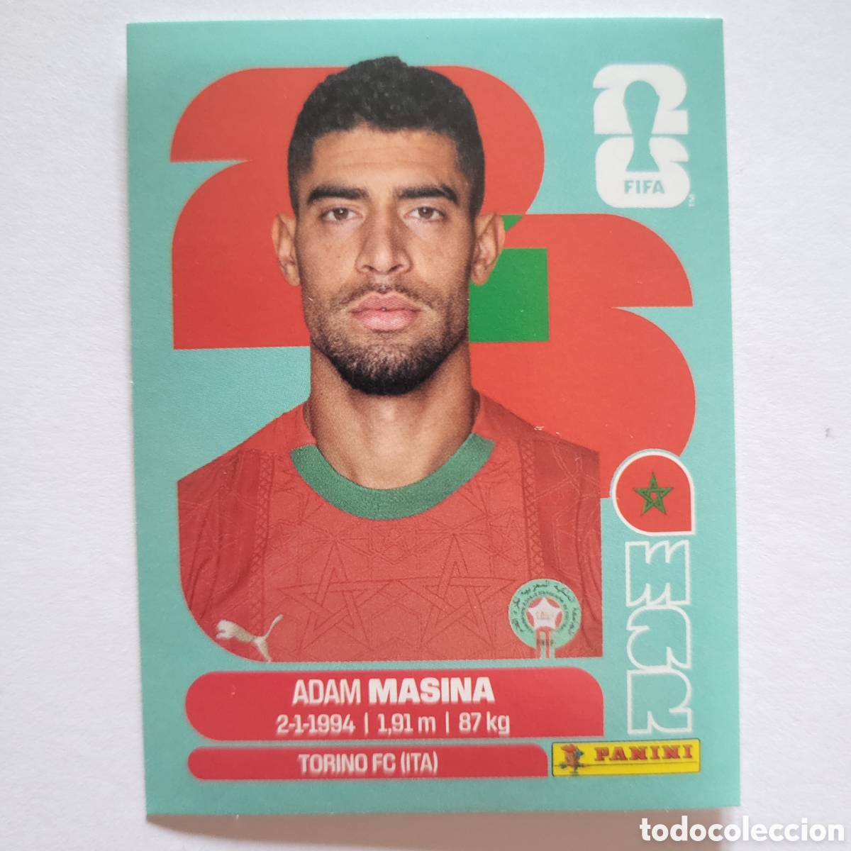 Cromos de f&uacute;tbol: MAR 9 Adam Masina [Sticker] / FIFA World Cup 2026