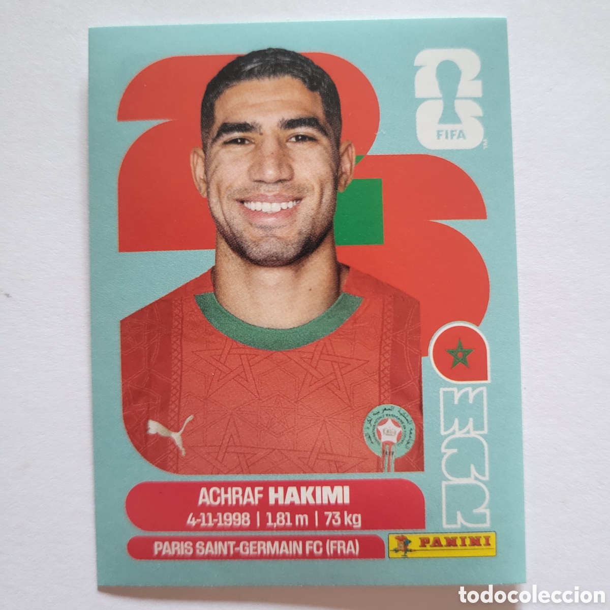 Cromos de f&uacute;tbol: MAR 4 Achraf Hakimi [Sticker] / FIFA World Cup 2026