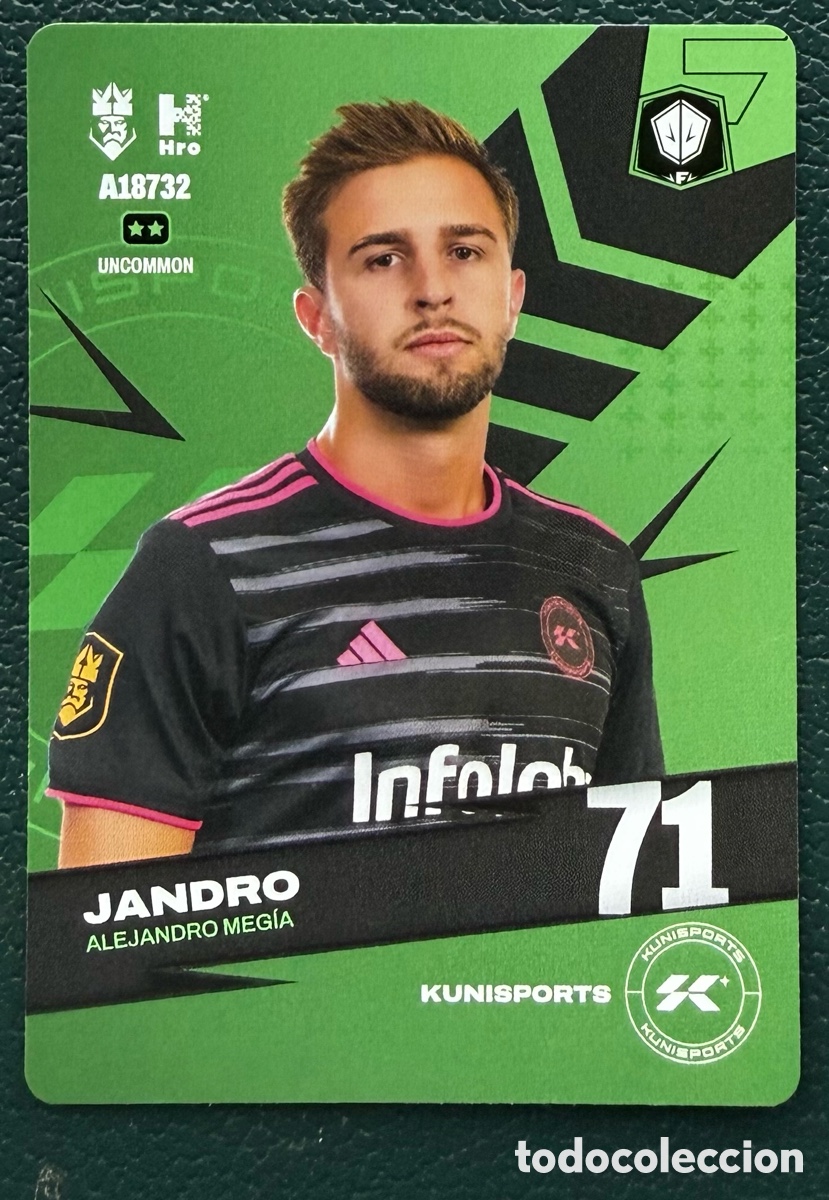 Cromos de f&uacute;tbol: A18732 ALEJANDRO MEGIA JANDRO KUNISPORTS FICHAS ALBUM KINGS LEAGUE INFOJOBS 2024
