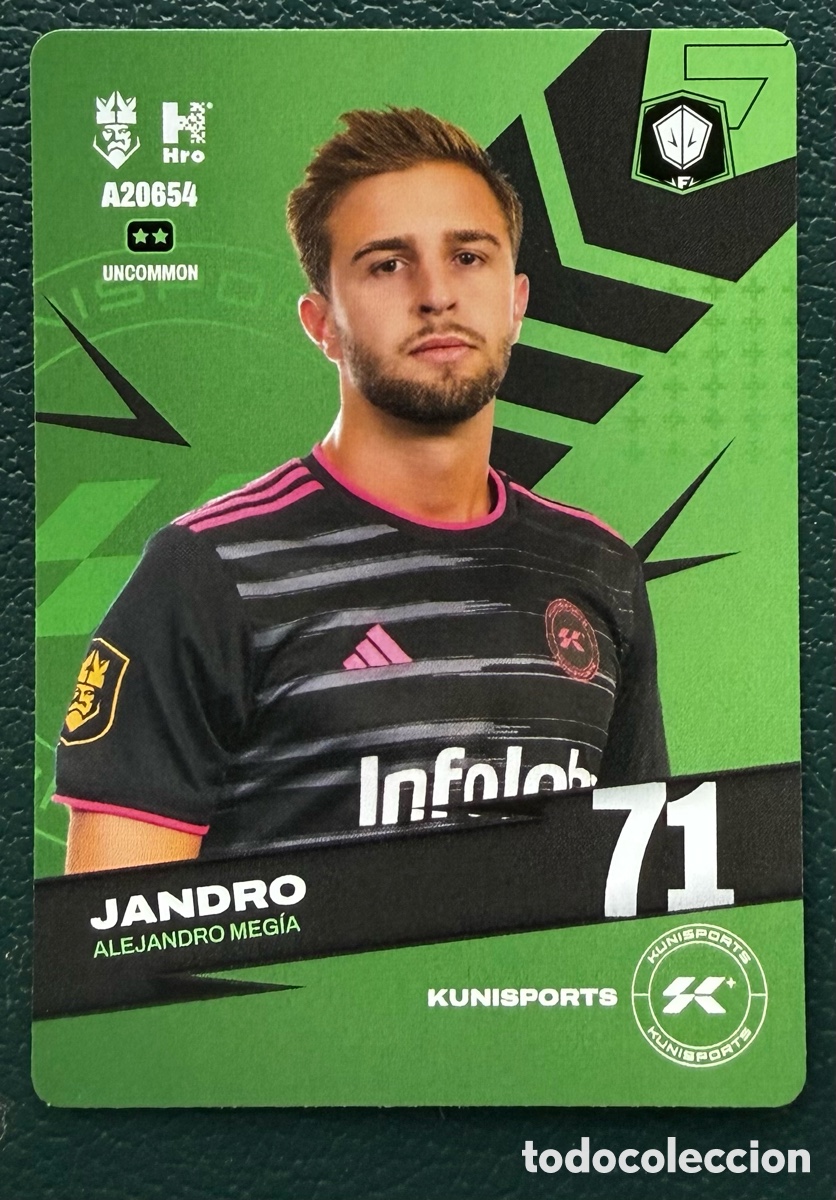 Cromos de f&uacute;tbol: A20654 ALEJANDRO MEGIA JANDRO KUNISPORTS FICHAS ALBUM KINGS LEAGUE INFOJOBS 2024
