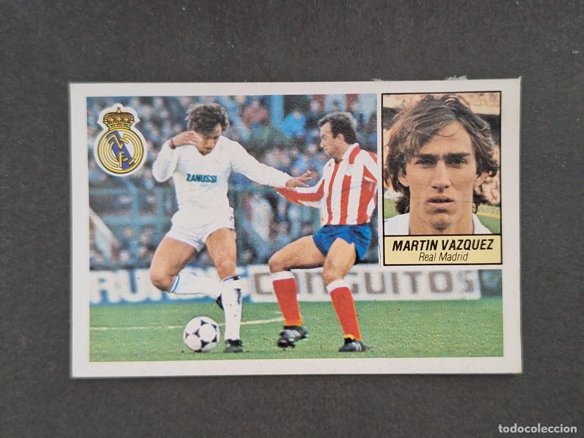 Cromos de f&uacute;tbol: L5 MARTIN VAZQUEZ REAL MADRID LIGA ESTE 1984 1985 84 85 DESPEGADO RECUPERADO