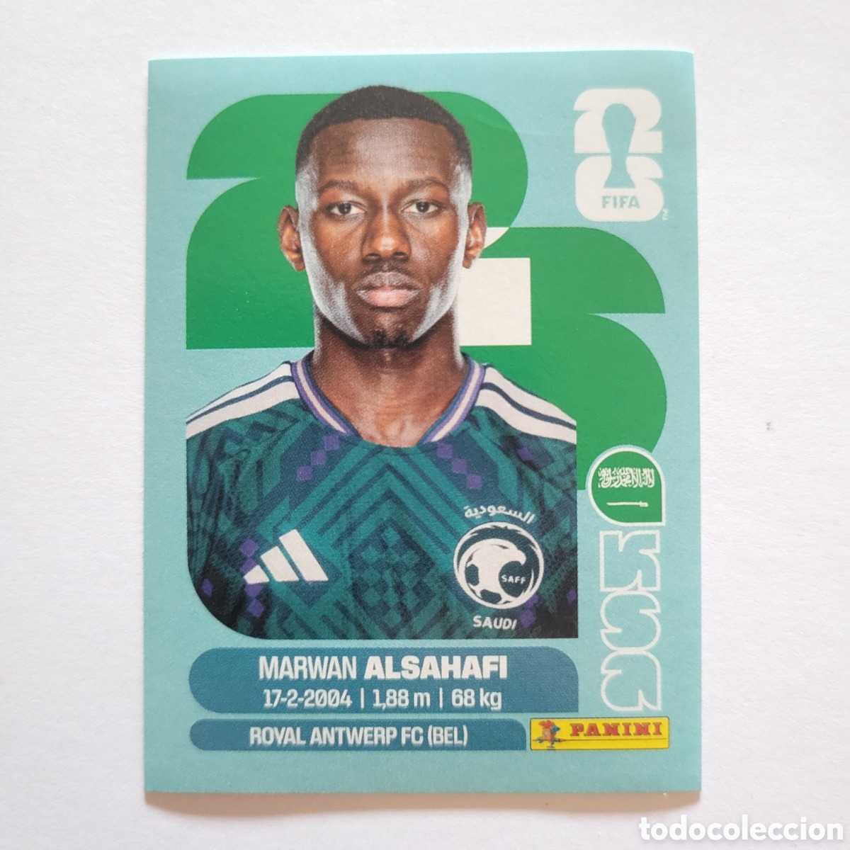 Cromos de f&uacute;tbol: KSA 15 Marwan Aldahafi [Sticker] / FIFA World Cup 2026
