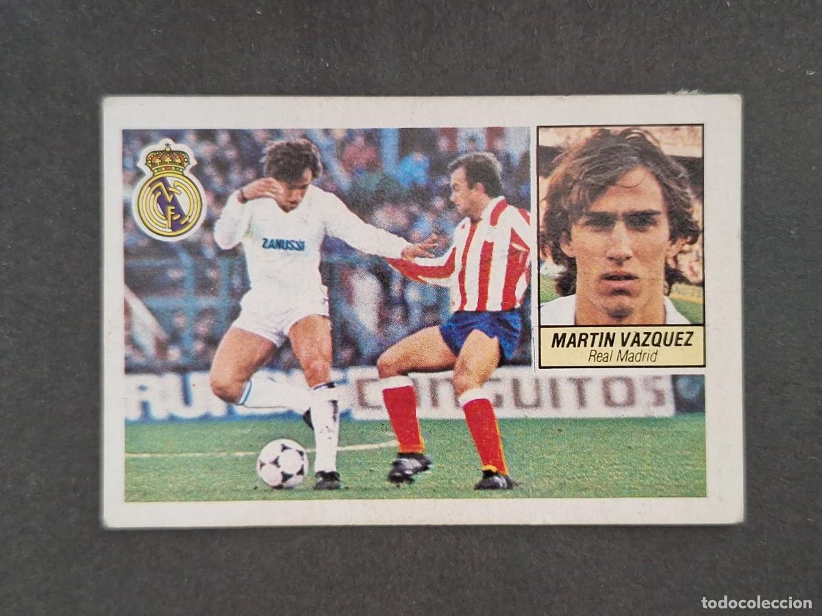 Cromos de f&uacute;tbol: L5 MARTIN VAZQUEZ REAL MADRID LIGA ESTE 1984 1985 84 85 DESPEGADO RECUPERADO