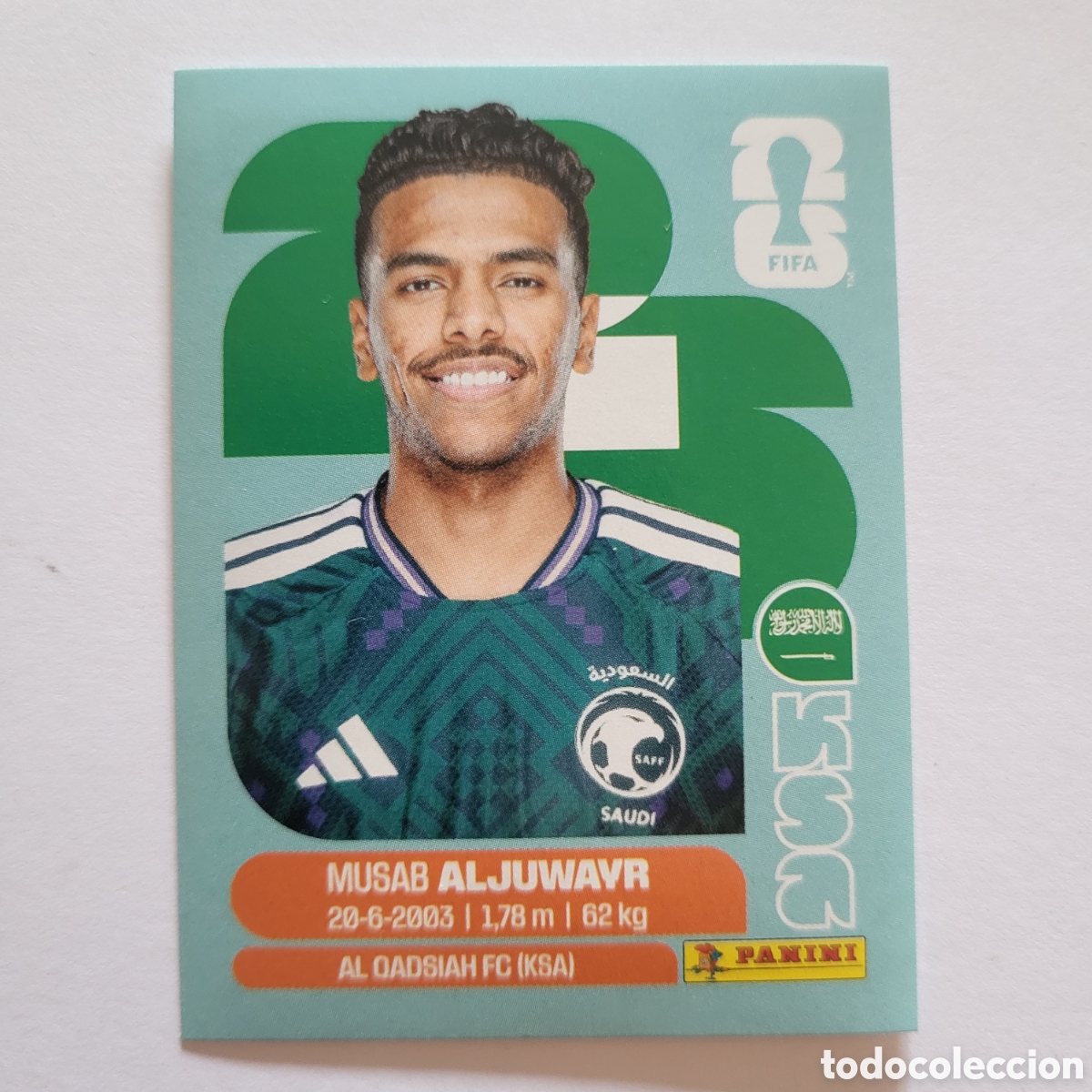 Cromos de f&uacute;tbol: KSA 9 Musab Aljuwayr [Sticker] / FIFA World Cup 2026
