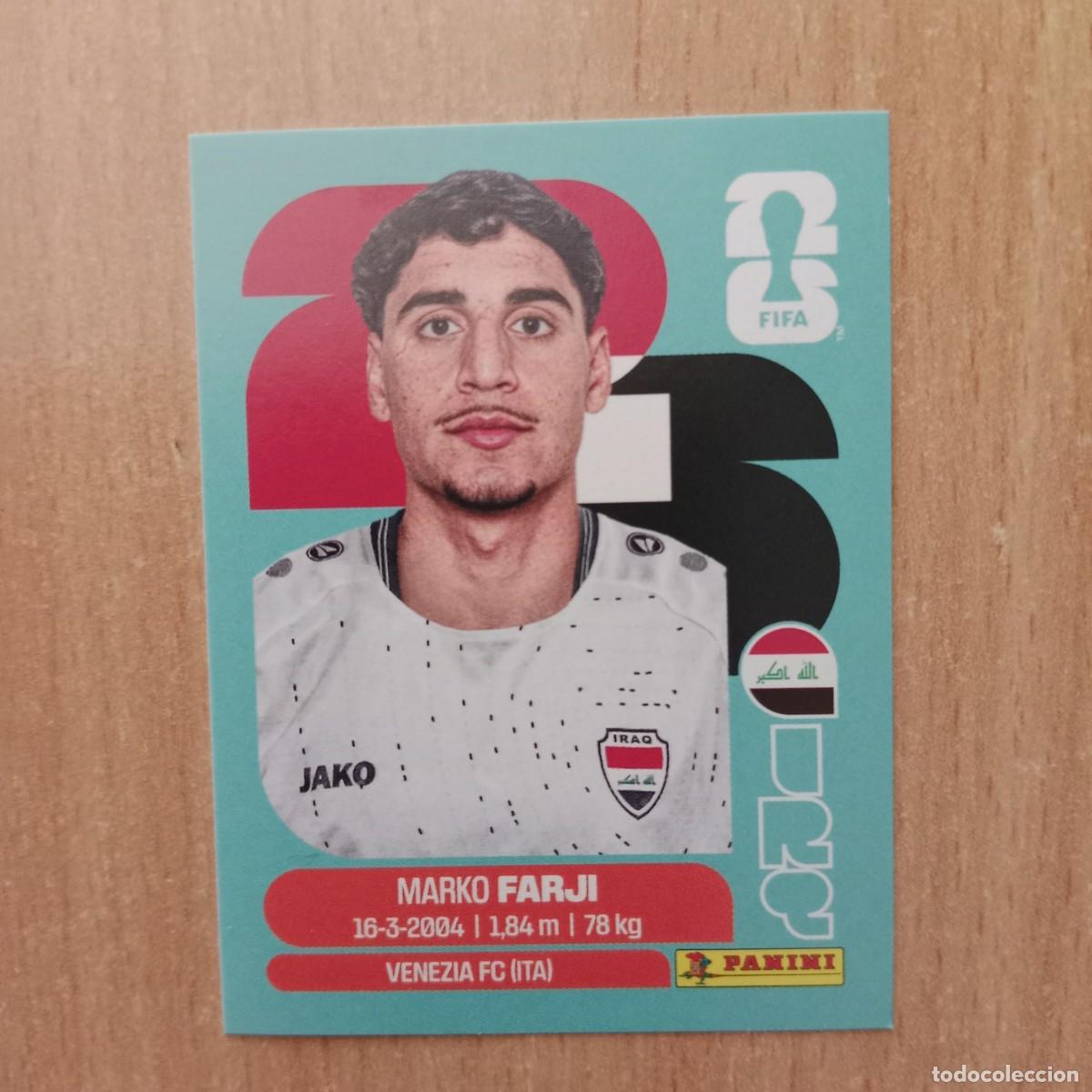 Cromos de f&uacute;tbol: MARKO FARJI , IRAQ , STICKER CROMO N&ordm; IRQ 16 , FIFA WORLD CUP 2026 - PANINI - A&Ntilde;O 2026.