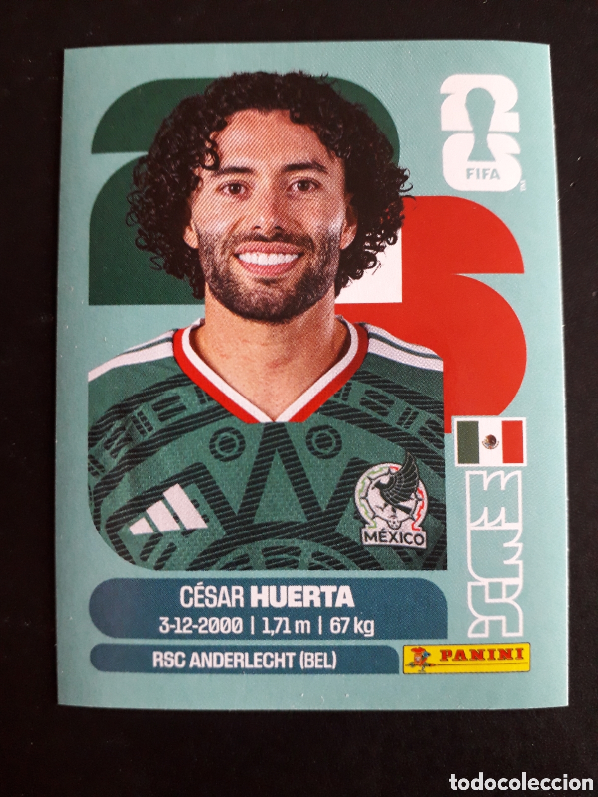Cromos de f&uacute;tbol: HUERTA M&Eacute;XICO MEX 20 MUNDIAL F&Uacute;TBOL 2026 FIFA WORLD CUP PANINI SIN PEGAR PEDIDO M&Iacute;NIMO 3&euro;