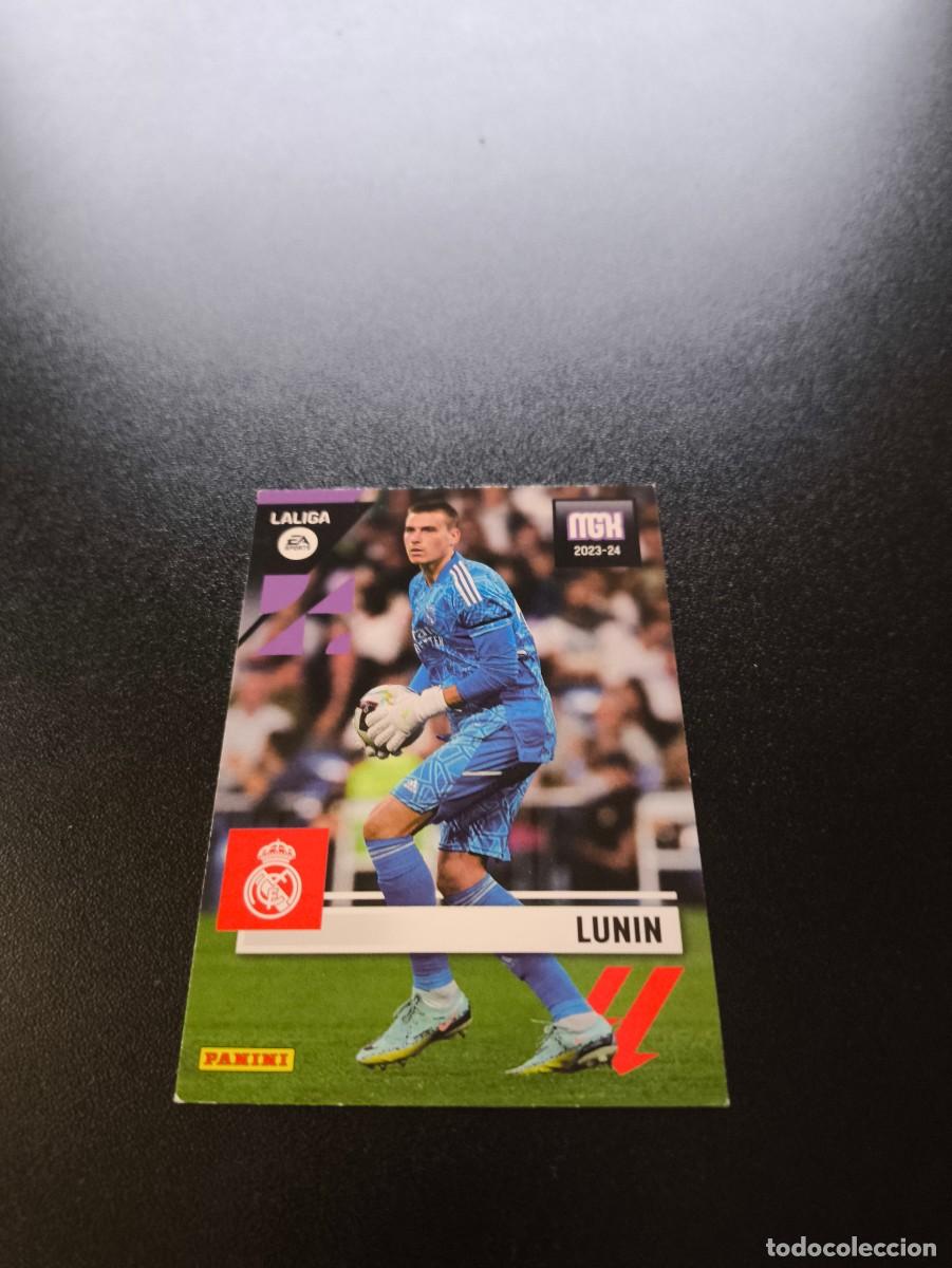 Cromos de f&uacute;tbol: 237 Lunin ERROR REAL MADRID PANINI LIGA MEGACRACKS MGK 2023 2024 23 24 NO ESTE