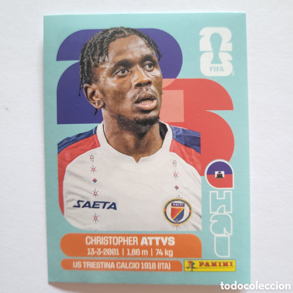 Cromos de f&uacute;tbol: HAI 14 Christopher Attys [Sticker] / FIFA World Cup 2026