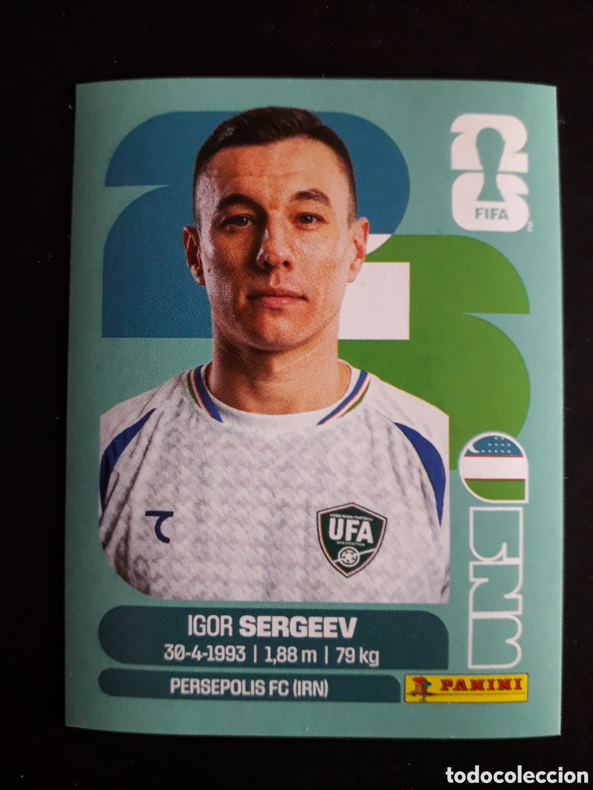 Cromos de f&uacute;tbol: SERGEEV UZBEKISTAN UZB 19 MUNDIAL F&Uacute;TBOL 2026 FIFA WORLD CUP PANINI SIN PEGAR PEDIDO M&Iacute;NIMO 3&euro;.