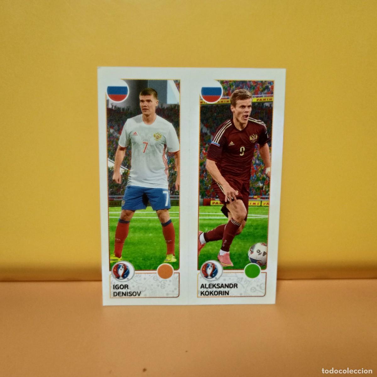 Cromos de f&uacute;tbol: PANINI EURO 2016 FRANCE; EUROCOPA FRANCIA: RUSIA DENISOV/KOKORIN 159 A/B