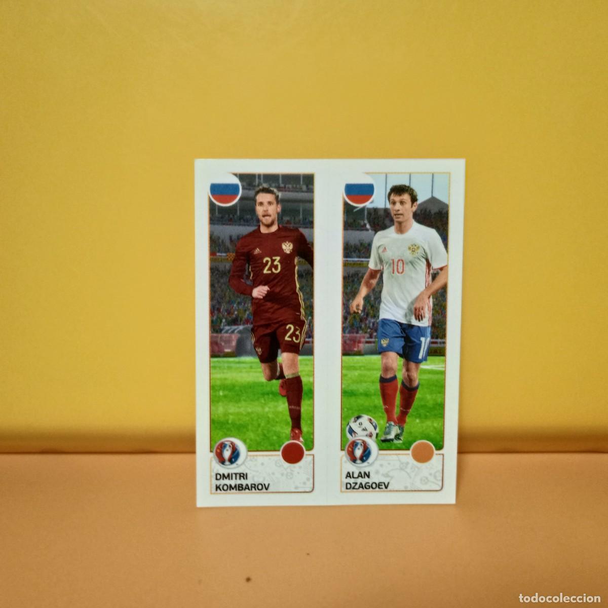 Cromos de f&uacute;tbol: PANINI EURO 2016 FRANCE; EUROCOPA FRANCIA: RUSIA KOMBAROV/DZAGOEV 158 A/B