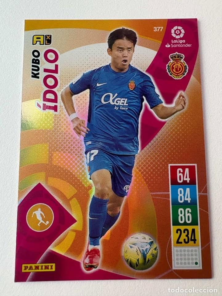 Cromos de f&uacute;tbol: Carta Kubo Mallorca &Iacute;dolo 377 Adrenalyn 2021-22