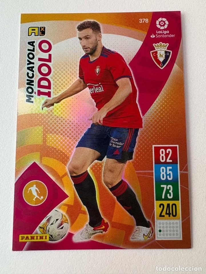 Cromos de f&uacute;tbol: Carta Moncayola Osasuna &Iacute;dolo 378 Adrenalyn 2021-22