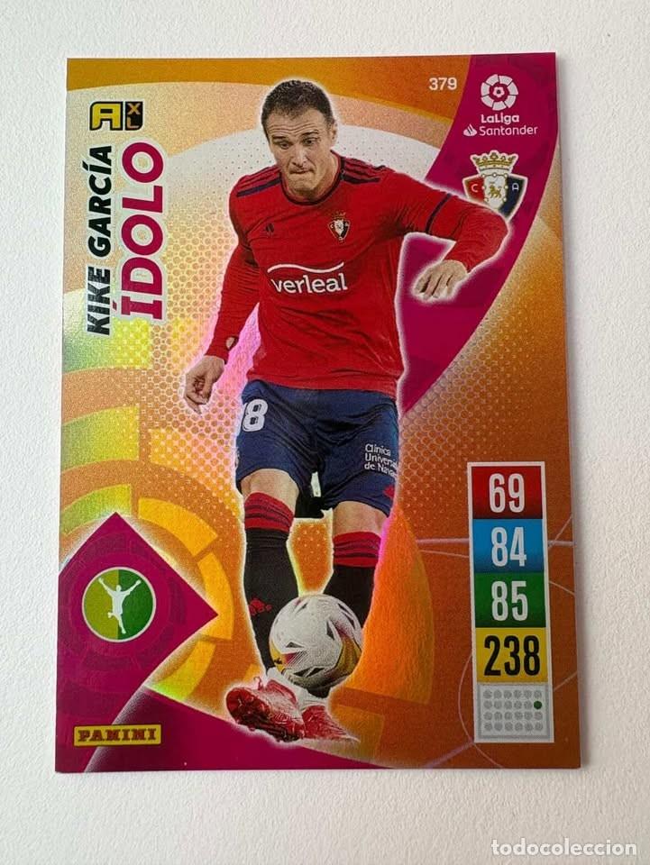 Cromos de f&uacute;tbol: Carta Kike Garc&iacute;a Osasuna &Iacute;dolo 379 Adrenalyn 2021-22