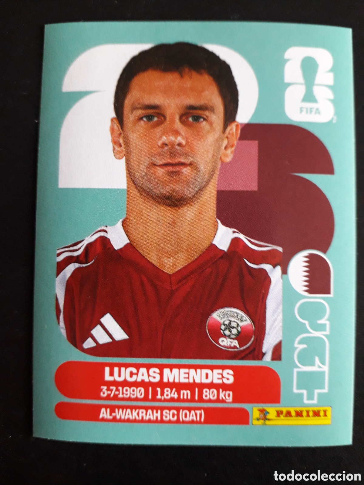 Cromos de f&uacute;tbol: LUCAS MENDES QATAR QAT 4 MUNDIAL F&Uacute;TBOL 2026 FIFA WORLD CUP PANINI SIN PEGAR PEDIDO M&Iacute;NIMO 3&euro;.