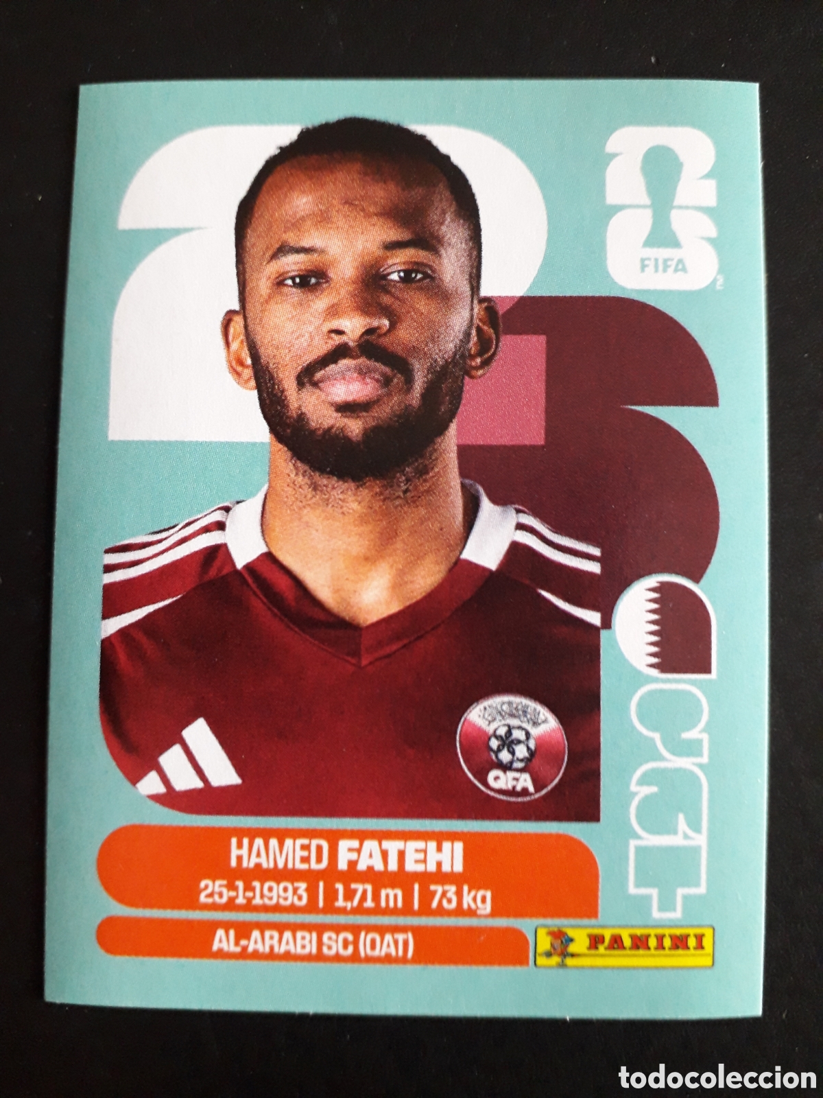Cromos de f&uacute;tbol: FATEHI QATAR QAT 12 MUNDIAL F&Uacute;TBOL 2026 FIFA WORLD CUP PANINI SIN PEGAR PEDIDO M&Iacute;NIMO 3&euro;