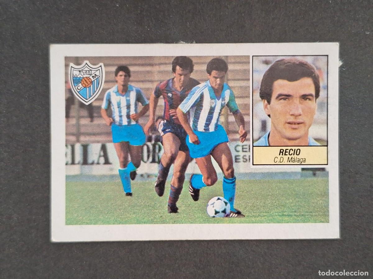 Cromos de f&uacute;tbol: L5 RECIO C. D. MALAGA LIGA ESTE 1984 1985 84 85 DESPEGADO RECUPERADO