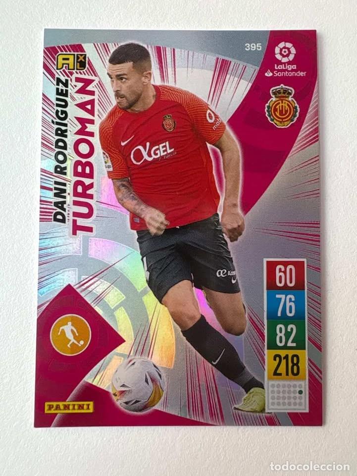 Cromos de f&uacute;tbol: Carta Dani Rodr&iacute;guez Mallorca Turboman 395 Adrenalyn 2021-22