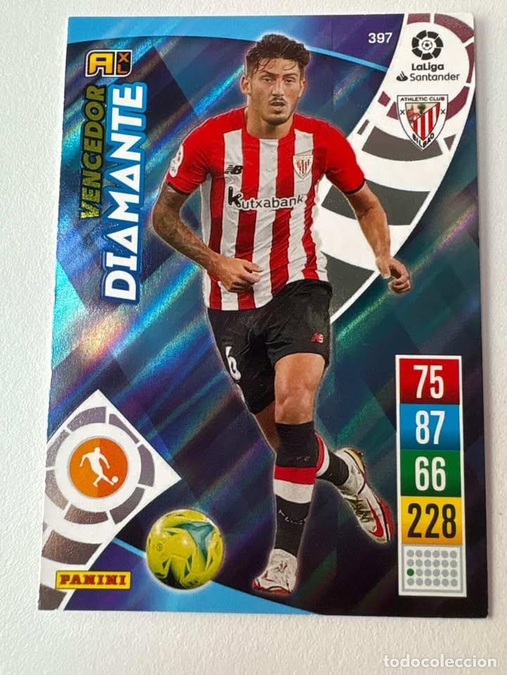 Cromos de f&uacute;tbol: Carta Vencedor Athletic Club de Bilbao Diamante 397 Adrenalyn 2021-22