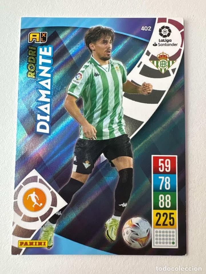 Figurine di Calcio: Carta Rodri Betis Diamante 402 Adrenalyn 2021-22