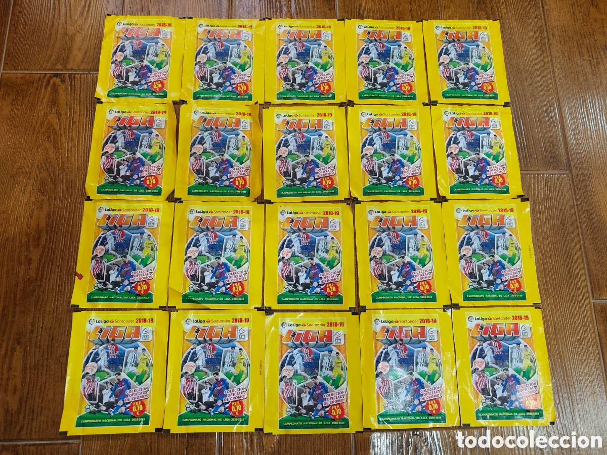 Cromos de f&uacute;tbol: Lote 20 Sobres Sin Abrir - Liga Este 2018-19 Panini (Nuevos)