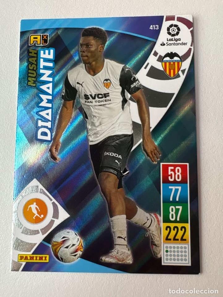 Cartes &agrave; collectionner de Football: Carta Musah Valencia 413 Adrenalyn 2021-22