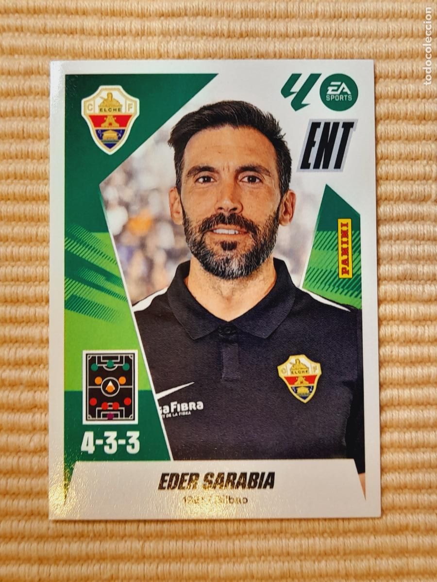 Cromos de f&uacute;tbol: CROMO 2 EDER SARABIA (ENTRENADOR) ELCHE CF LIGA 25-26 2025 2026 &Aacute;LBUM ESTE