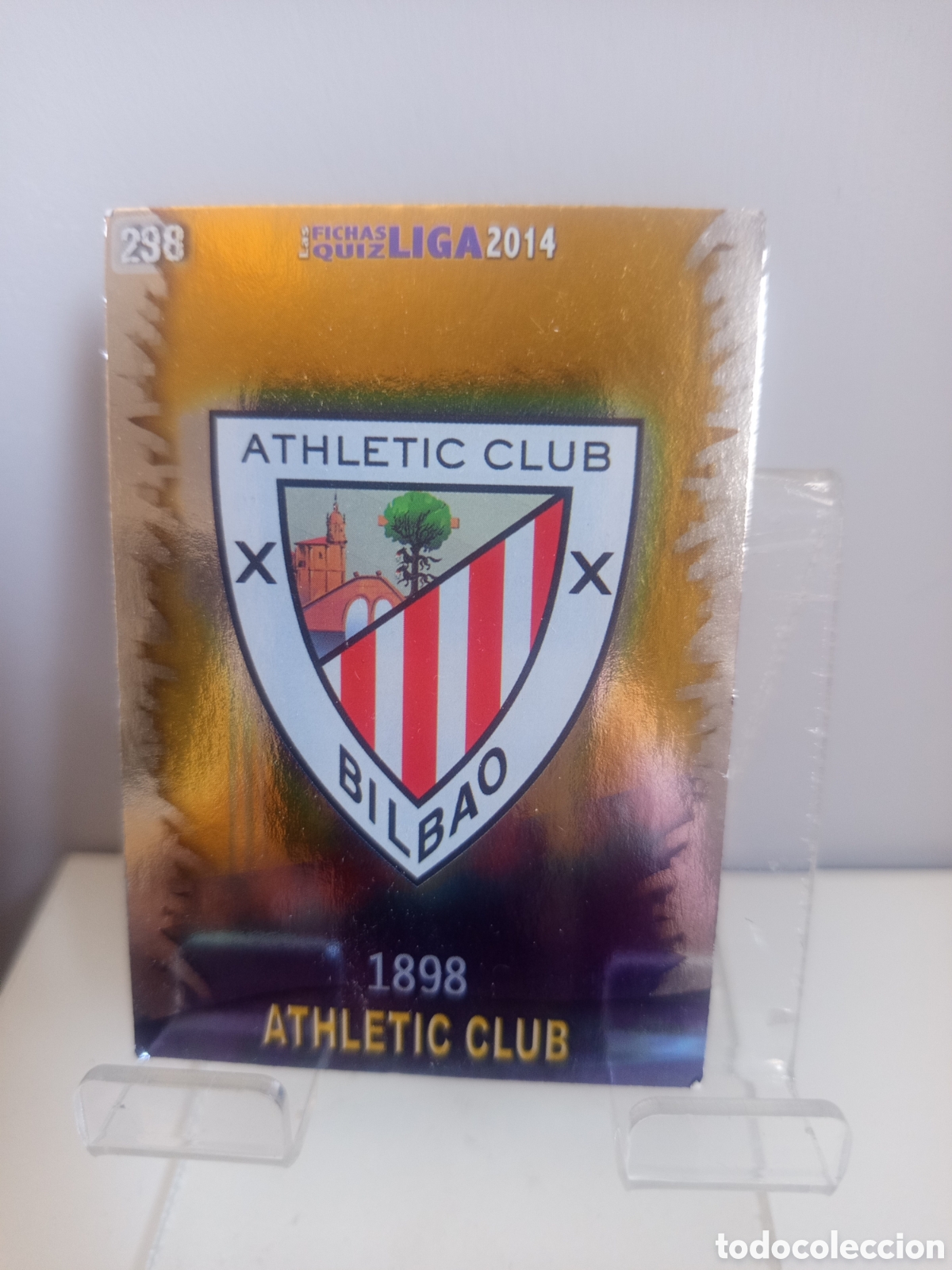 Fu&szlig;ball-Sticker: ❇️ CROMO CARD ⚽ ESCUDO ATHLETIC DE BILBAO 298 FICHAS LIGA QUIZ GAME 13 14 2013 2014 MUNDICROMO ❇️