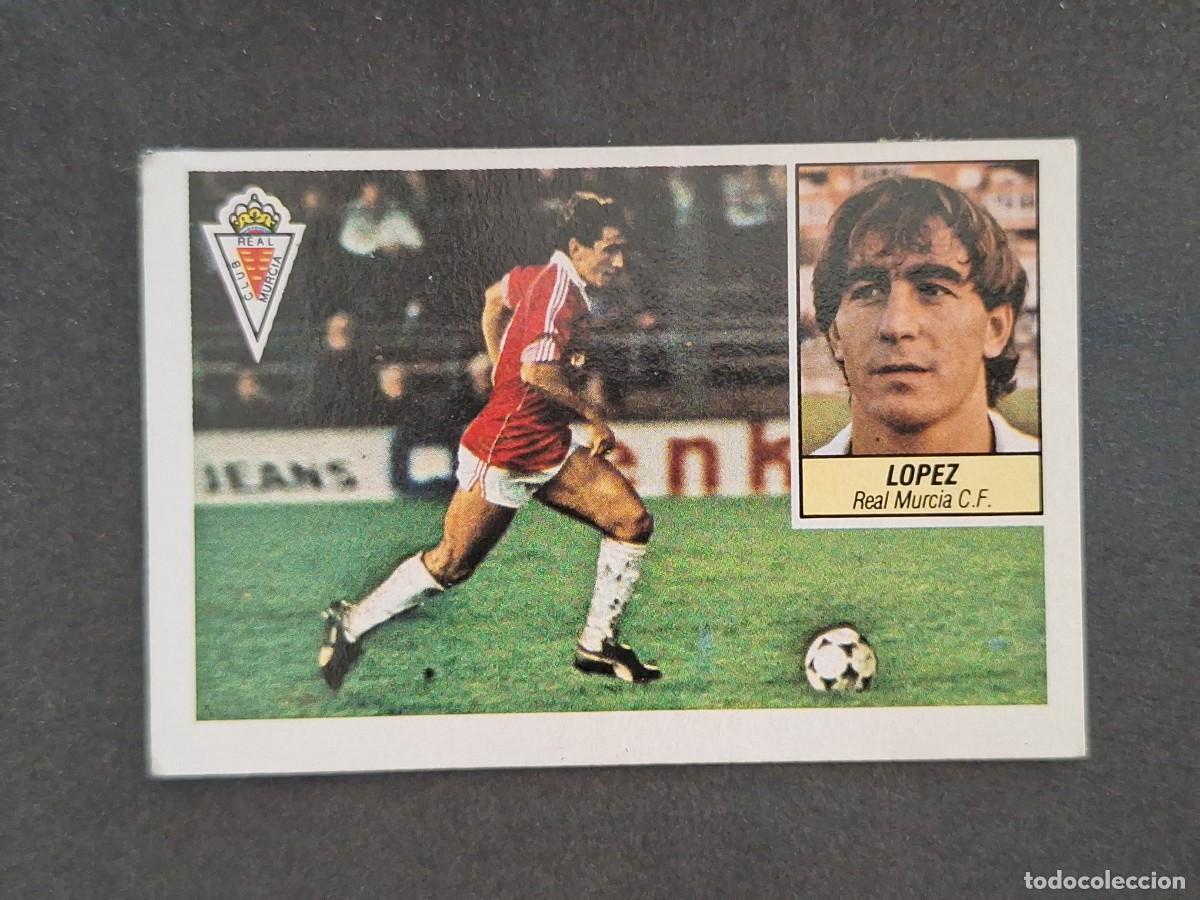 Cromos de f&uacute;tbol: L5 LOPEZ REAL MURCIA C. F. LIGA ESTE 1984 1985 84 85 DESPEGADO RECUPERADO