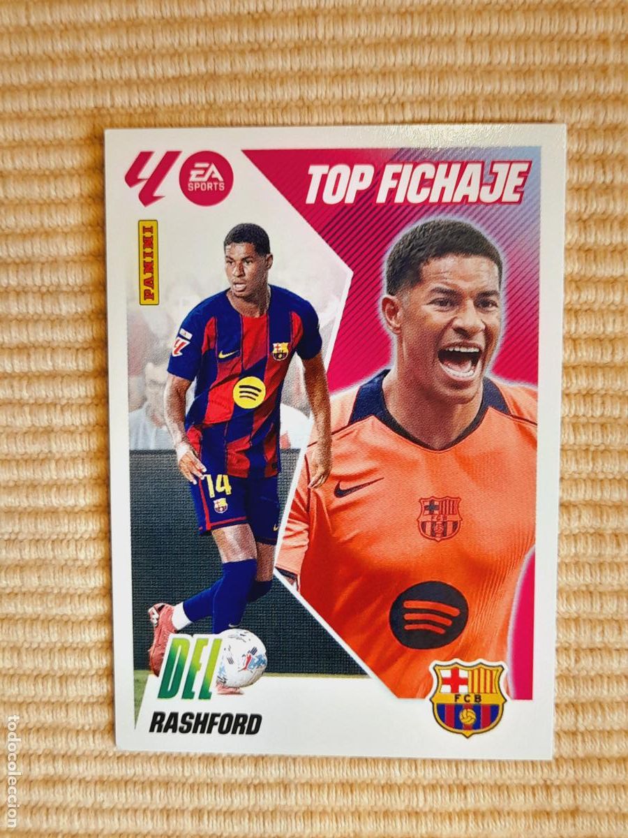 Cromos de f&uacute;tbol: CROMO 69 RASHFORD (TOP FICHAJE) FC BARCELONA LIGA 25-26 2025 2026 &Aacute;LBUM ESTE