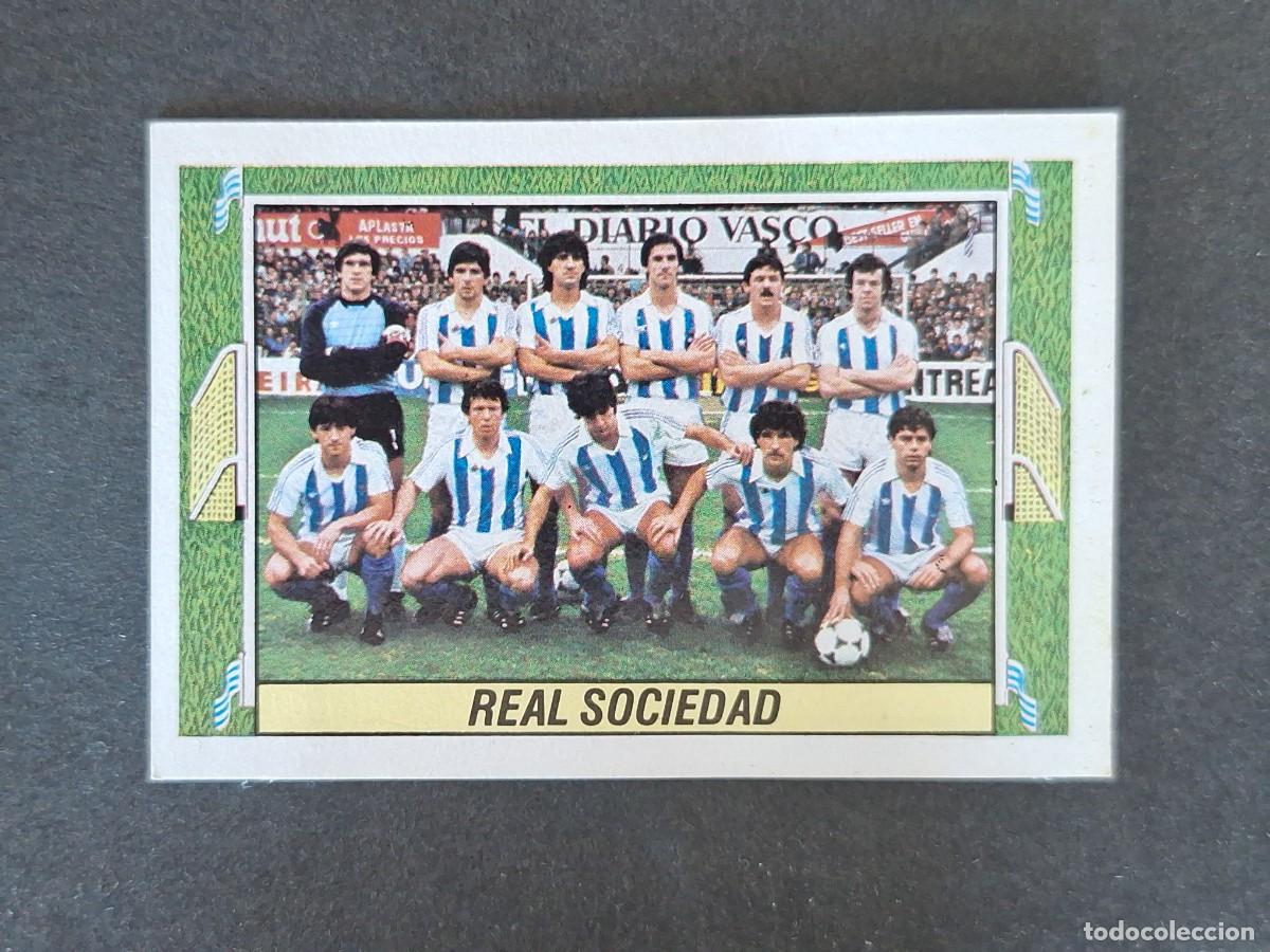 Cromos de f&uacute;tbol: L5 EQUIPO REAL SOCIEDAD LIGA ESTE 1984 1985 84 85 DESPEGADO RECUPERADO