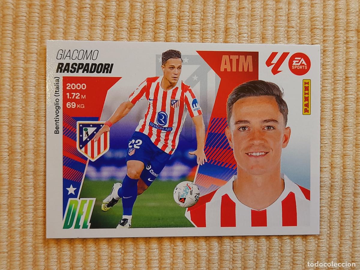 Cromos de f&uacute;tbol: CROMO 42 RASPADORI (ULTIMOS FICHAJES) ATLETICO MADRID LIGA 25-26 2025 2026 &Aacute;LBUM ESTE