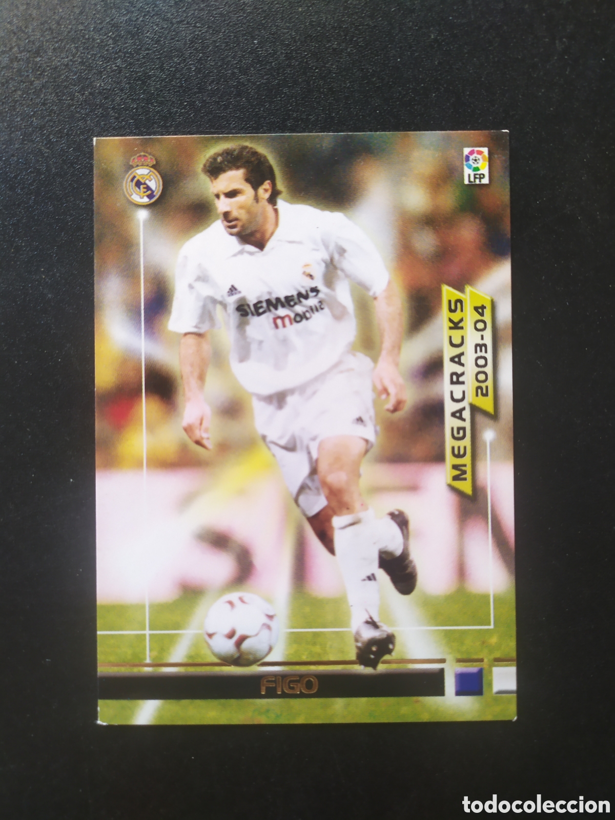 Cromos de f&uacute;tbol: Megafichas 2003 2004 03 04 panini Figo n&ordm; 370 Real Madrid megacracks