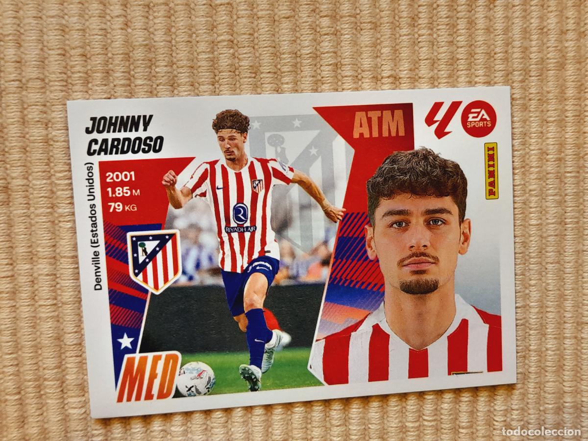 Cromos de f&uacute;tbol: CROMO 16 JOHNNY CARDOSO (ATLETICO MADRID) LIGA 25-26 2025 2026 &Aacute;LBUM ESTE