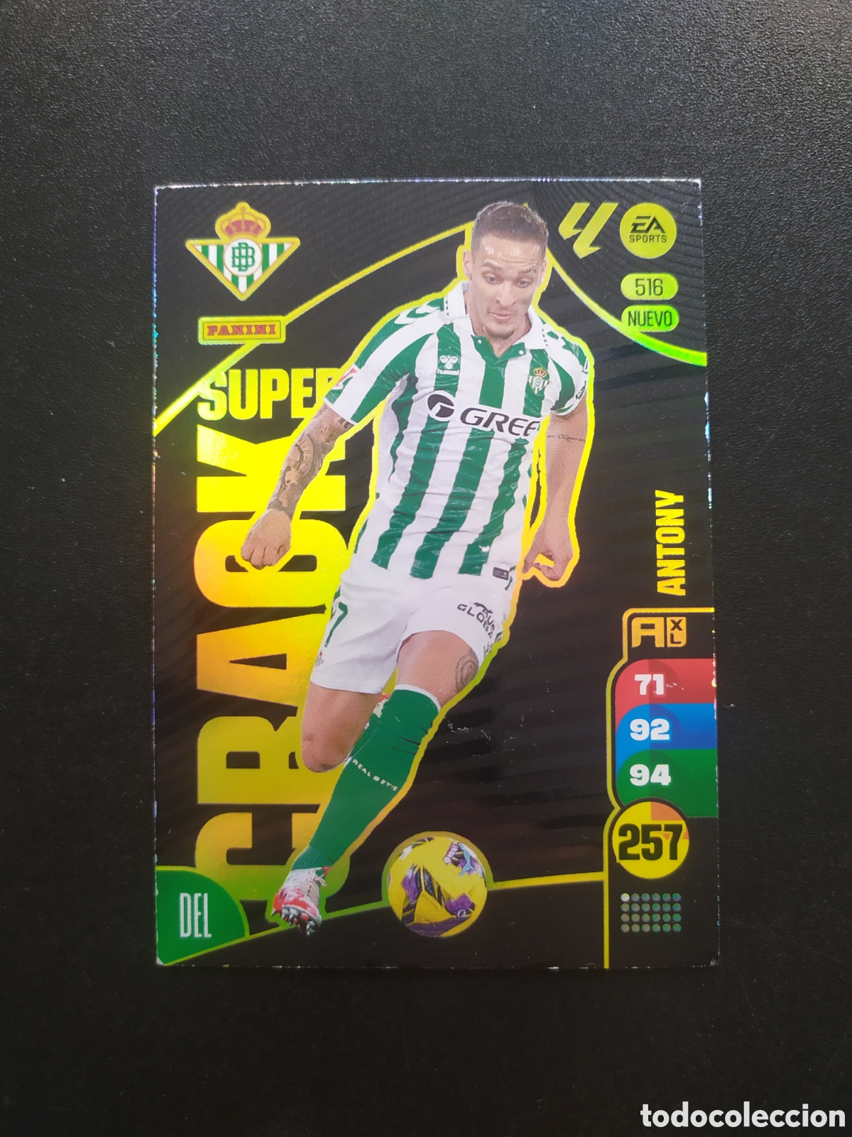 Cartes &agrave; collectionner de Football: Adrenalyn 2024 2025 24 25 panini Antony nuevo super crack n&deg; 516 Real Betis