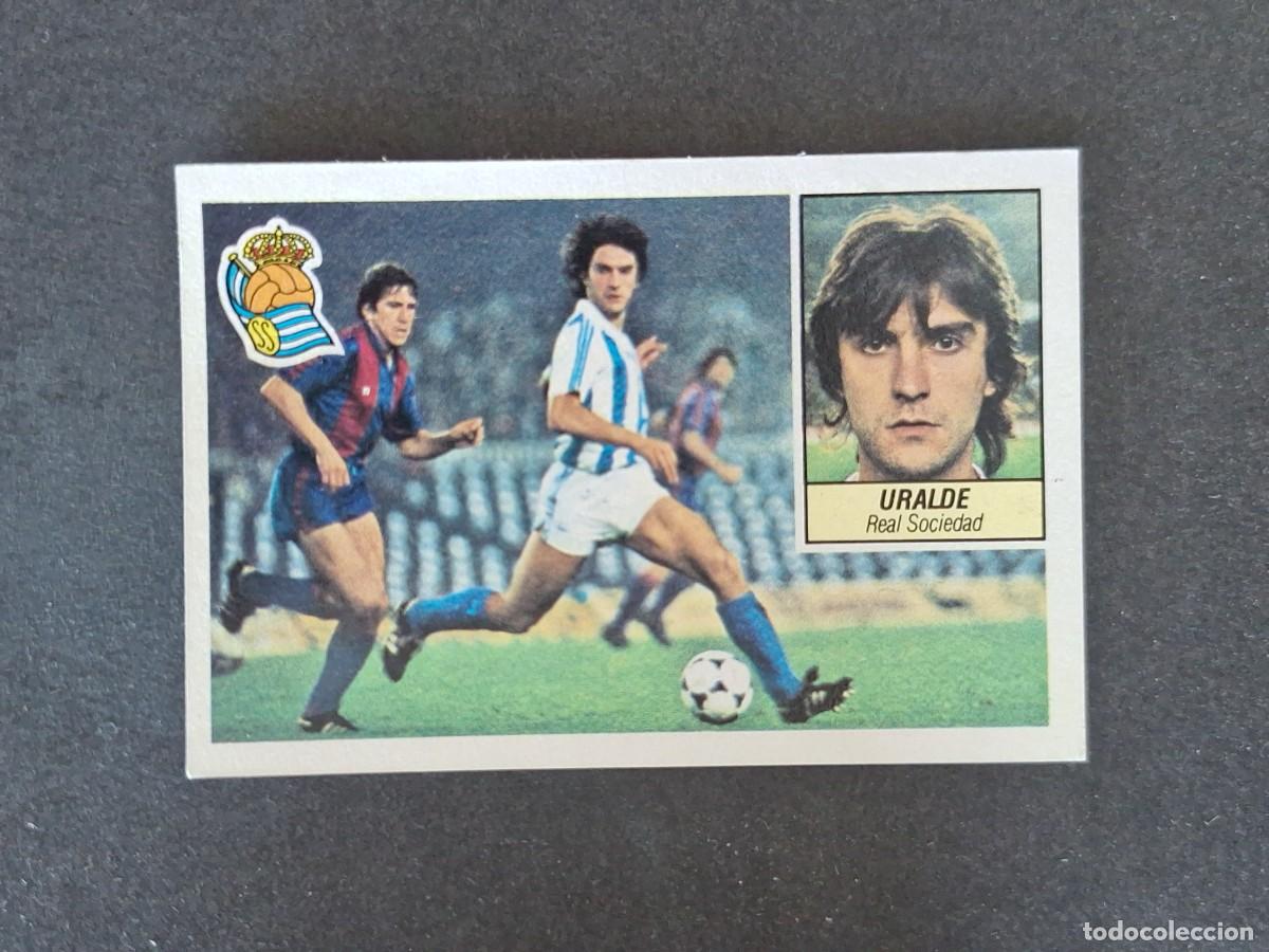 Cromos de f&uacute;tbol: L5 URALDE REAL SOCIEDAD LIGA ESTE 1984 1985 84 85 DESPEGADO RECUPERADO