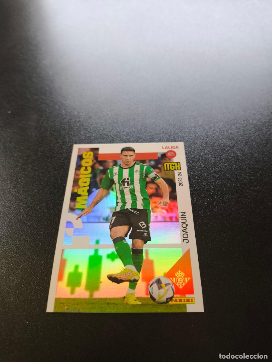 Cromos de f&uacute;tbol: 437 Joaqu&iacute;n REAL BETIS MAGICOS PANINI LIGA MEGACRACKS MGK 2023 2024 23 24 NO ESTE