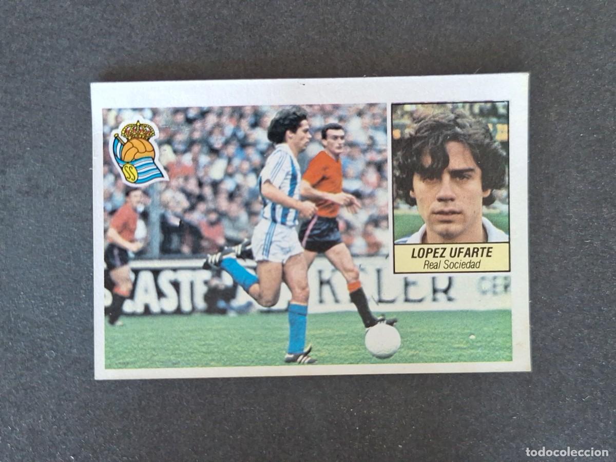Cromos de f&uacute;tbol: L5 LOPEZ UFARTE REAL SOCIEDAD LIGA ESTE 1984 1985 84 85 DESPEGADO RECUPERADO