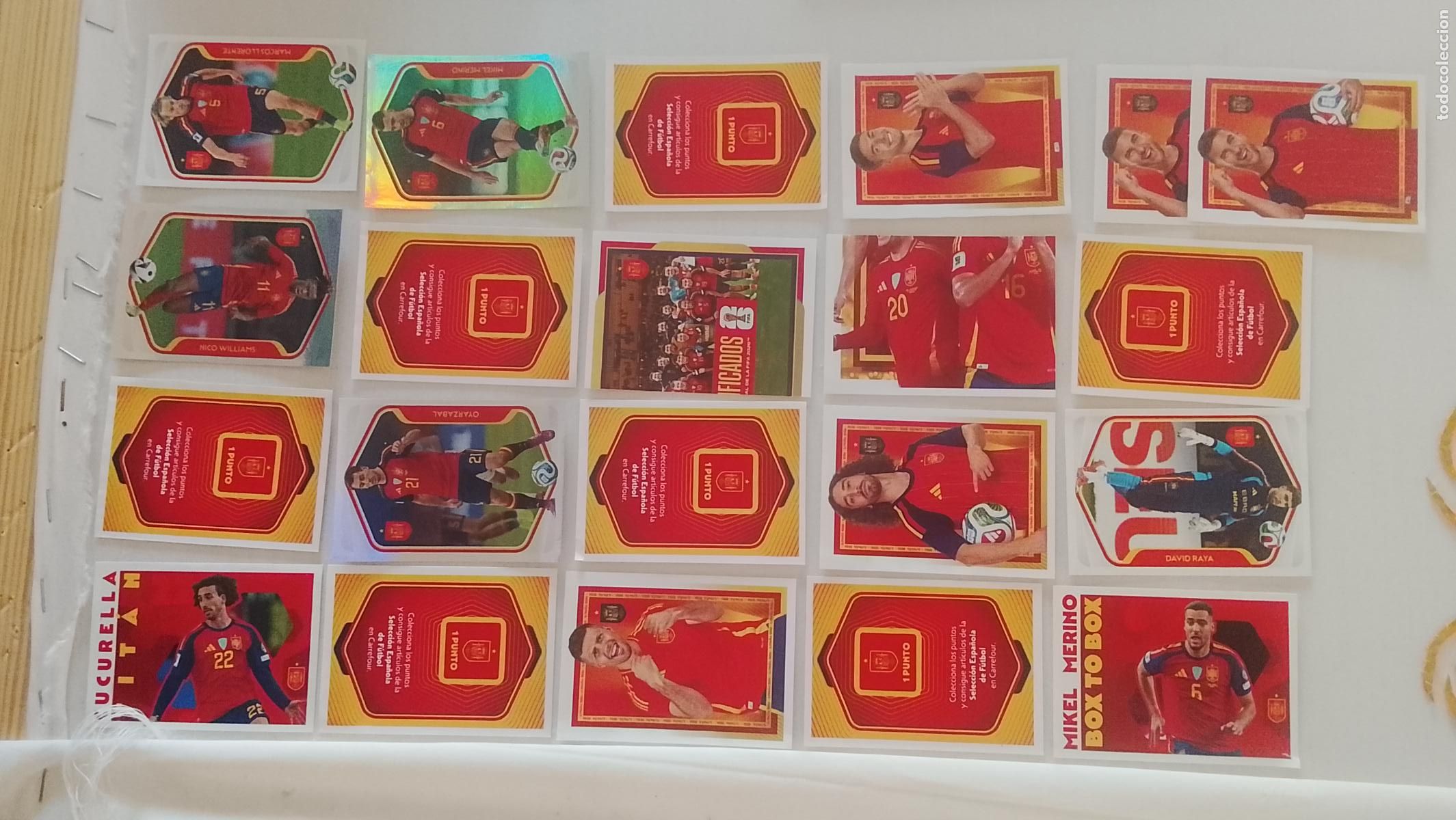 Cromos de f&uacute;tbol: lote cromos SELECCI&Oacute;N ESPA&Ntilde;A MUNDIAL 2026 CARREFOUR futbol seleccion espa&ntilde;ola PANINI FAMILY