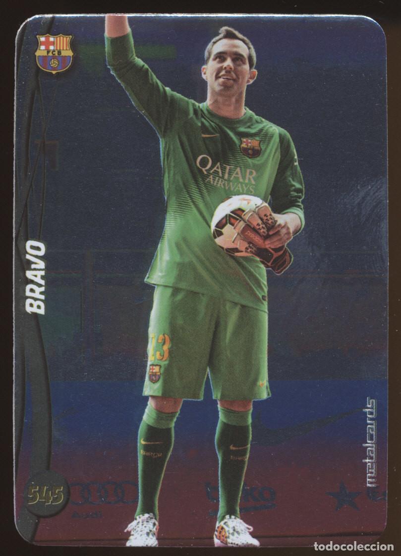 Cromos de f&uacute;tbol: #545. CLAUDIO BRAVO (Top Brillo Liso) - FC Barcelona 2014/2015 - Mundicromo Liga Card/Cromo 14/15