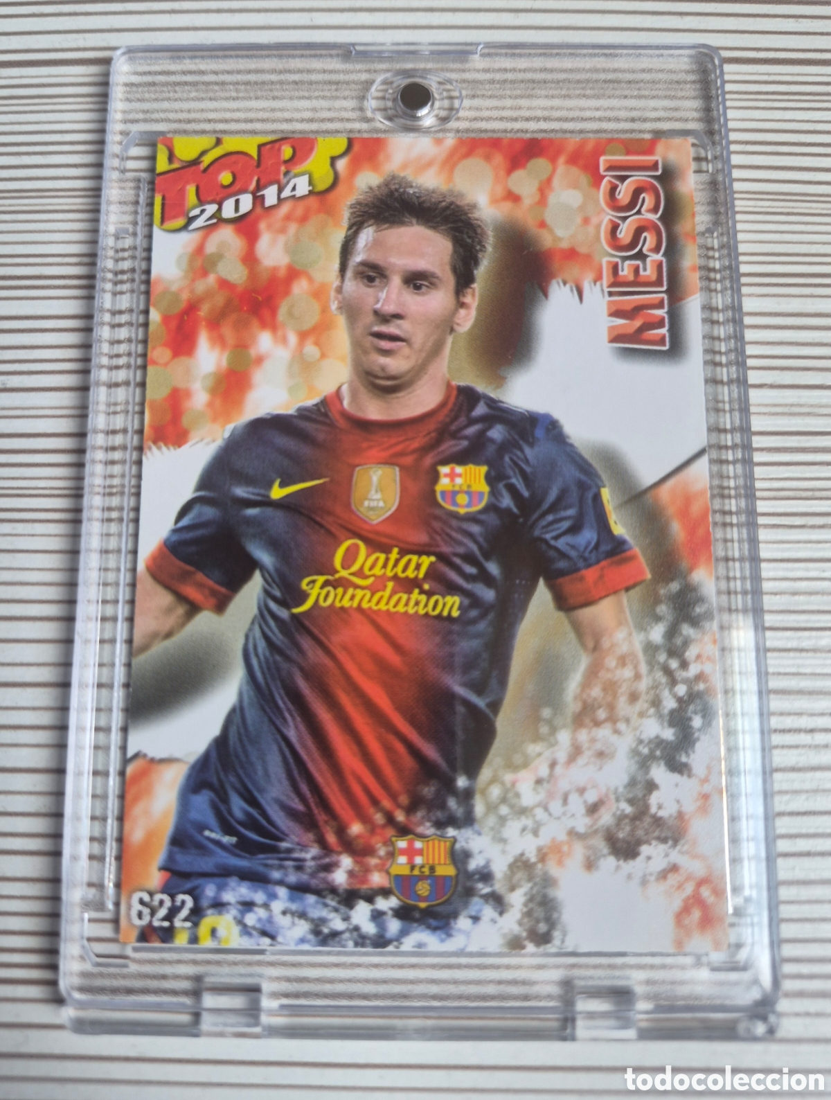 Cromos de f&uacute;tbol: MESSI TOP ROJO MATE MUNDICROMO 2013 2014 IMPOLUTO!!