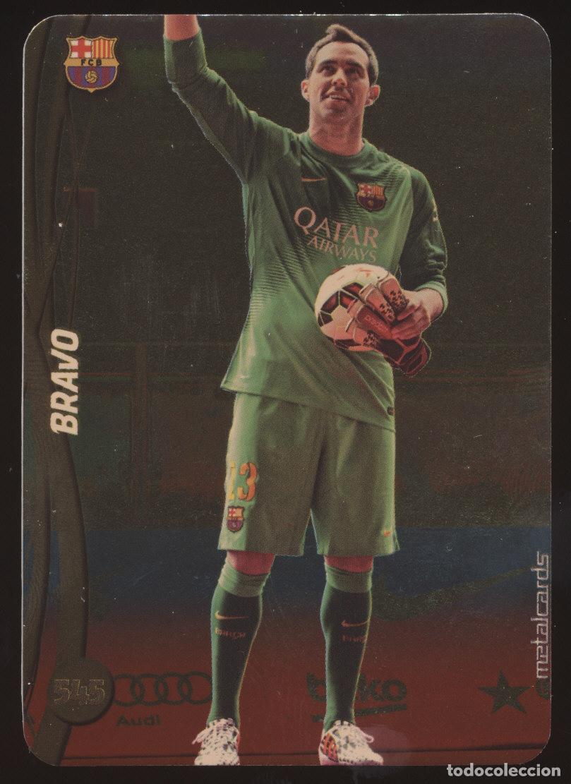 Cromos de f&uacute;tbol: #545. CLAUDIO BRAVO (Top Brillo Dorado) - FC Barcelona 2014/2015 - Mundicromo Liga Card/Cromo 14/15